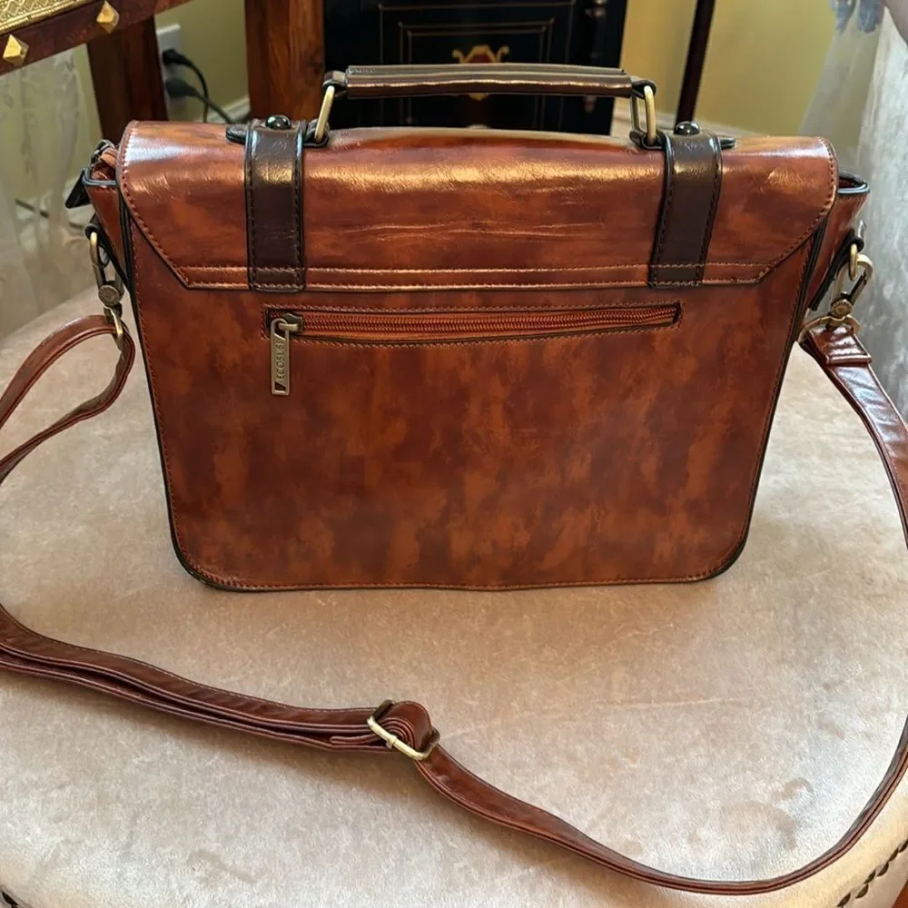 EUC VTG-STYLE *BOW* Messenger Purse Womens School Satchel Messenger Bag - Picture 5 of 12